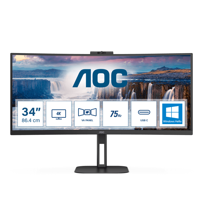 MONITOR 34 AOC CU34V5CW/BK