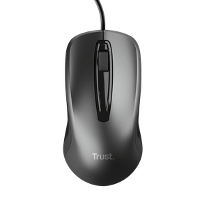 Mouse Trust cu fir optic, negru