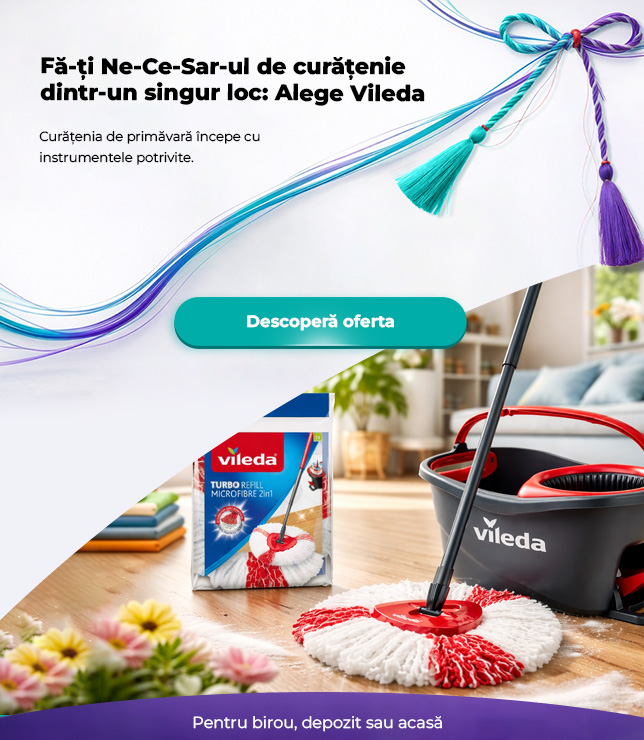 Fă-ți Ne-Ce-Sar-ul de curățenie dintr-un singur loc: Alege Vileda