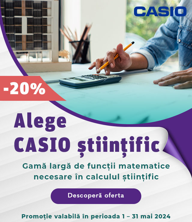 Alege CASIO științific cu 20% discount