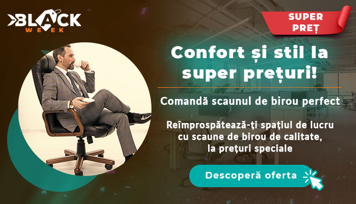 Black Week| Selecție scaune - Descoperă ofertele Dacris.net